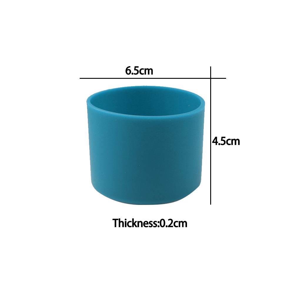 For Better Life 1Pc 6.5cm Soft Silicone Cup Bottom Sheath Protector Sleeve For Glass Water Tea Bottle Anti Damage Accessories