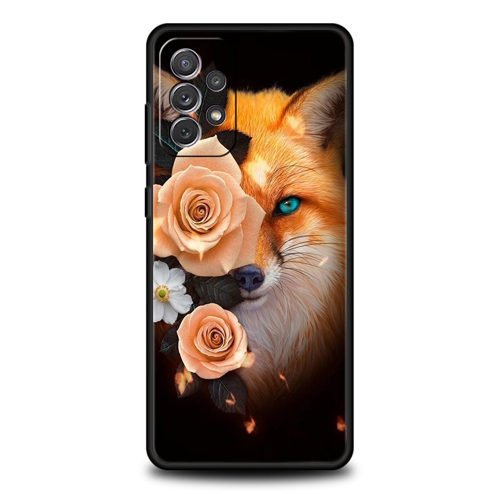 Animal The Fox Phone Case for Samsung Galaxy A15 A14 A25 A54 A34 A51 A71 A72 A73 A32 A52 A52S A11 A21S A31 A41 5G Soft Shell Bag