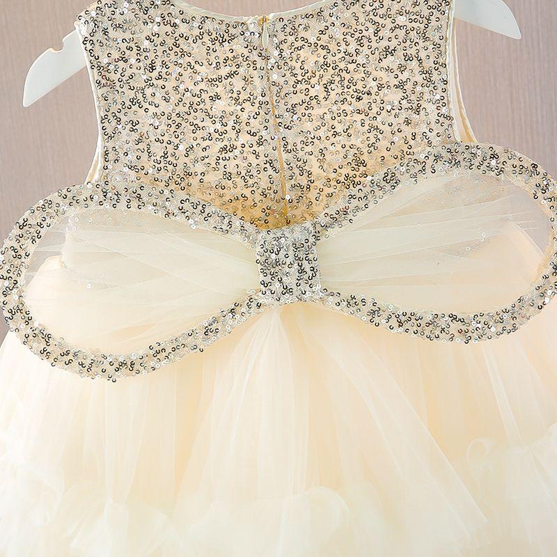 Girl's Summer Sequined Wing Dress Vest Dress Girl's Stylish Princess Dress Sweet Dress