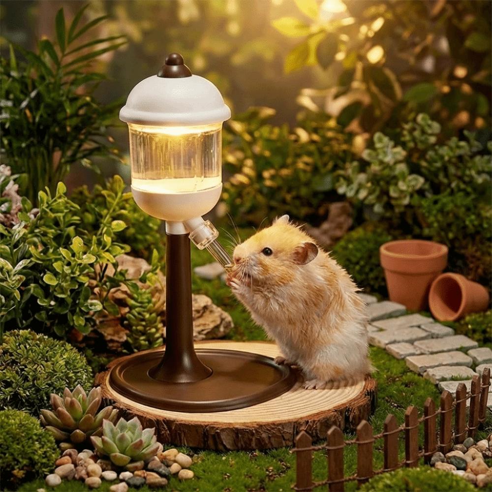 Leakproof Hamster Water Bottle Stable Base 170ml Automatic Drinking Fountain Plastic With LED Light Animal Water Dispenser