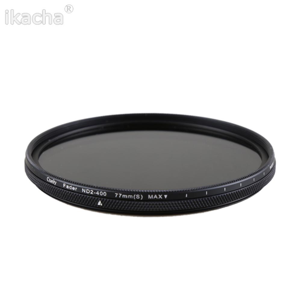 ND2-400 Neutral Density Fader Variable ND filter Adjustable 49/52/55/58/62/67/72/77/82mm for Canon Nikon Sony Pentex Camera