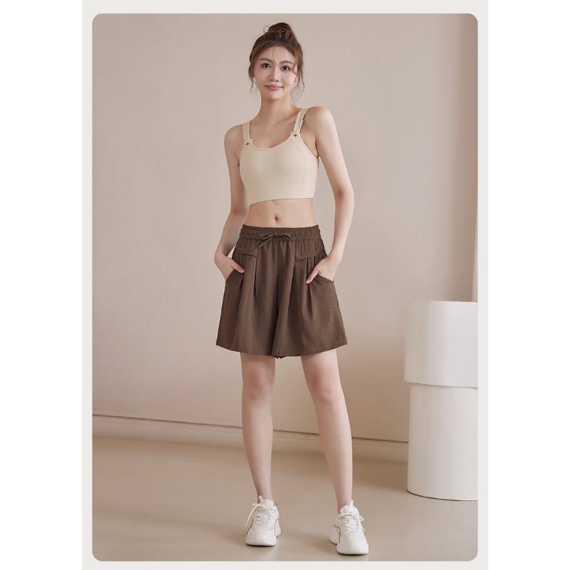 Plus Size Women's Sports Shorts Casual Anti-Shine Running Yoga Loose Fit Five Pant