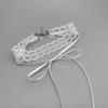 White Lace Bow Double Layer Hollow Versatile Clavicle Choker Necklace For Women
