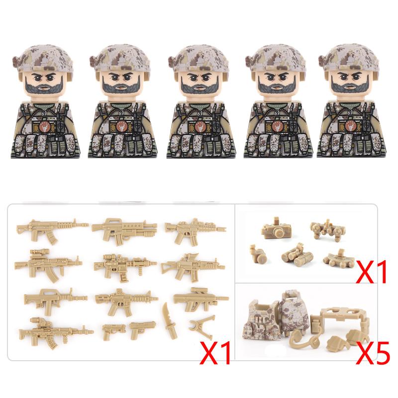 MOC Militär Sowjetischer US-Soldat Figur Baustein Kavallerie Pilot Westlicher Cowboy Detektiv Waffe Schwert Umhang Kinder Spielzeug Geschenk K148