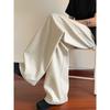 Solid Color Drape Straight Trousers Men's Trend Loose Wide Legs Fashion Commuting Summer Slim Casual Versatile Trousers