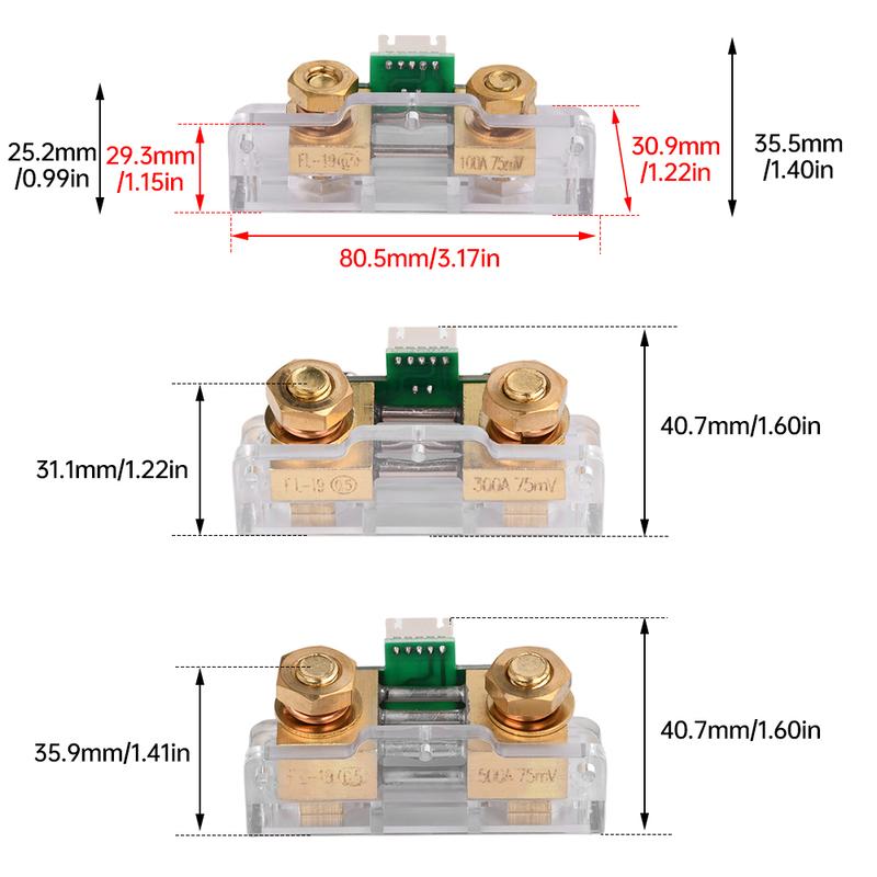DC 7.5~100V Voltage Ammeter Power Meter Power Indicator Vehicle Lithium Iron Phosphate Bidirectional Detection Coulomb Meter