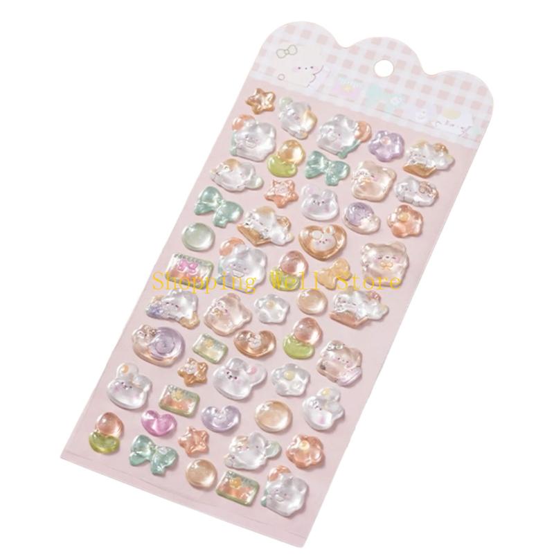 KX4B Animal Embossed Sticker For Scrapbooking Notebook Journal Phone Cover Luggage