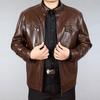 Haining fur integrated leather jacket men's jacket PU leather middle-aged men's coat season dad outfit