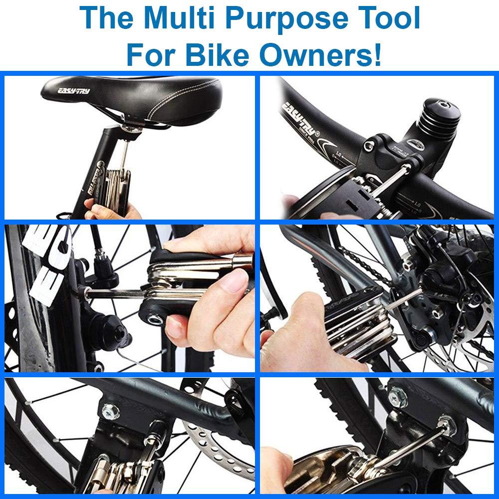Bicycle Multitool Folding Portable Tool Hex Wrench Set with 16 Different Tools in One Unit Repair Tools Kit Bike Accessories