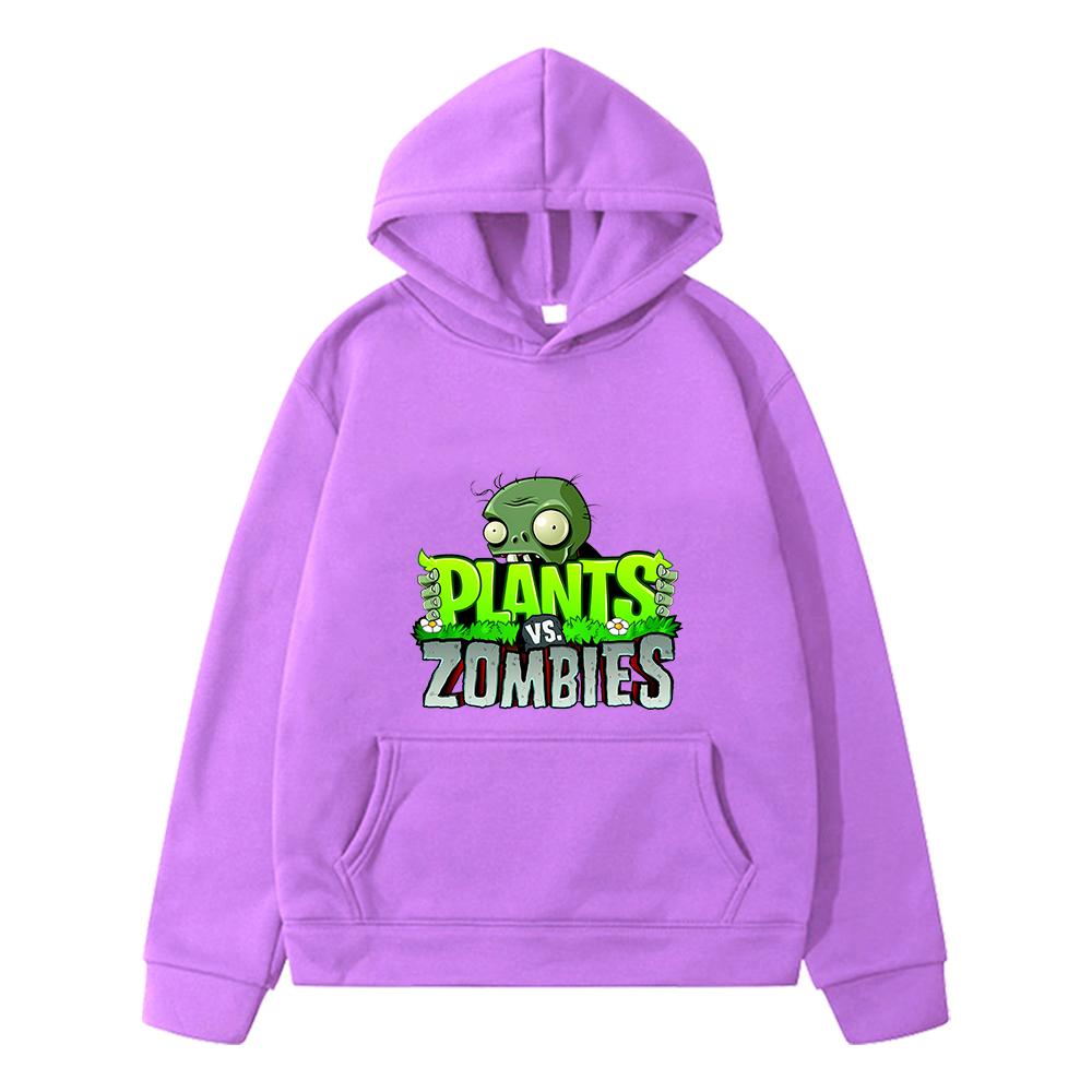 Plants Vs Zombies Autumn Anime Hoodie Fleece Sweatshirt Sport Hoodies Cartoon Jacket Boy Pullover Y2k Sudadera Kids Clothes Girl