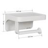 ABS Plastic Toilet Paper Holder for Bathroom/Magnetic and Shelf-Adhesive Tissue Paper Roll Holder Stand for Toilet - Pack of 1 (White)
