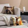 Genshin Zhongli Cushion Cover Pillowcase Short Plush Invisible zipper Room Sofa Cushion Cover