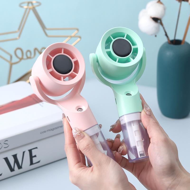 New Handheld Spray Fan - Portable Mini USB Charging Outdoor Spray Humidifier and Rehydrator Turbine Small Fan