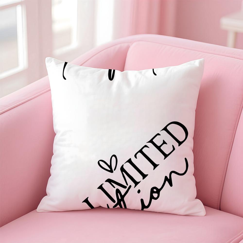 PPersonalized quotes Cushion Cover Pillow Case Soft Friendly Fabric  Concealed Zipper