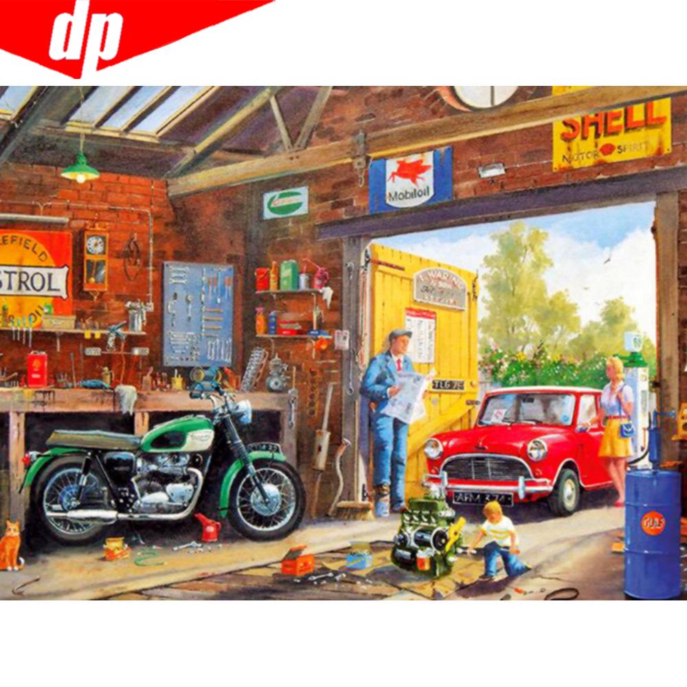 Full Square/Round Diamond Painting Landscape Street 5D DIY Diamond Embroidery Cross Stitch Town Mosaic Wall Art