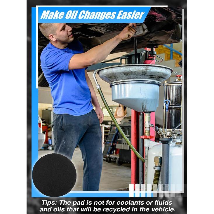 Bigmeta Round Splash Pad For Oil Drain Pan, Fit 1.5-20 Gal Drip Catcher Pan, Heat-Resistant, No Splatter Change Mat For Car Transmission Oil Changing