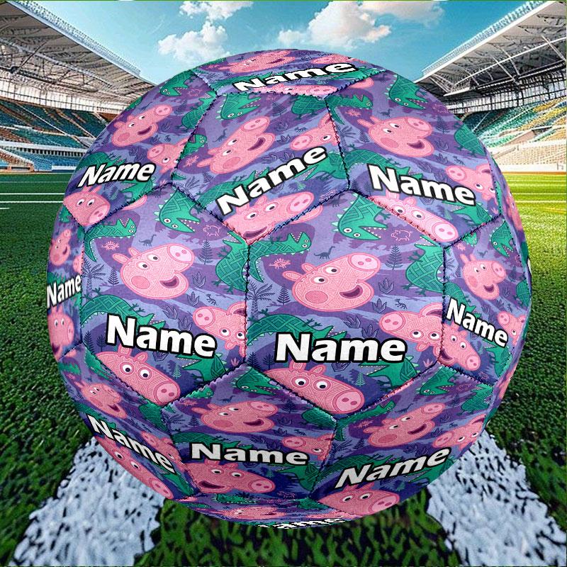 Custom Name Personalized Peppa Pig Print Size 5 Soccer Ball Training & Match Football, for Team, Kicking, Gift for Football Enthusiasts