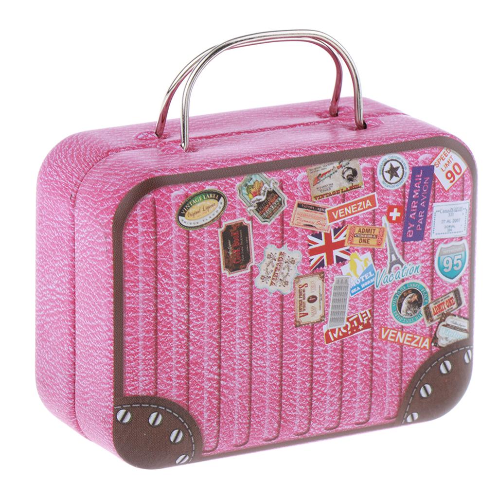 1/6 Scale Furniture Miniature Iron Suitcase Scene Layout DIY A