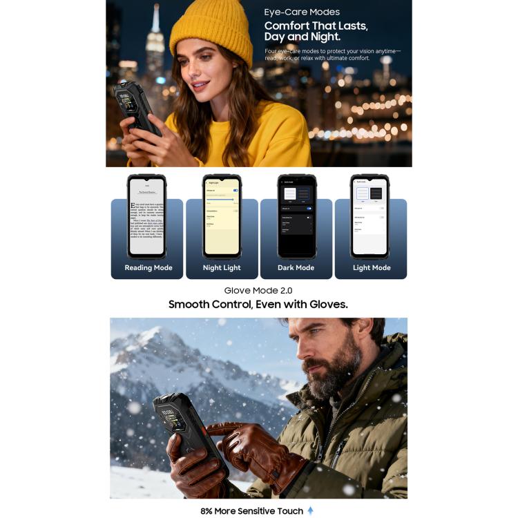 Blackview ROCK 1 Rugged Phone, 8GB+256GB, 6.56 Inch Android 16 MT6769V/CB Helio G81 Octa Core, Network: 4G, OTG, NFC (Black)