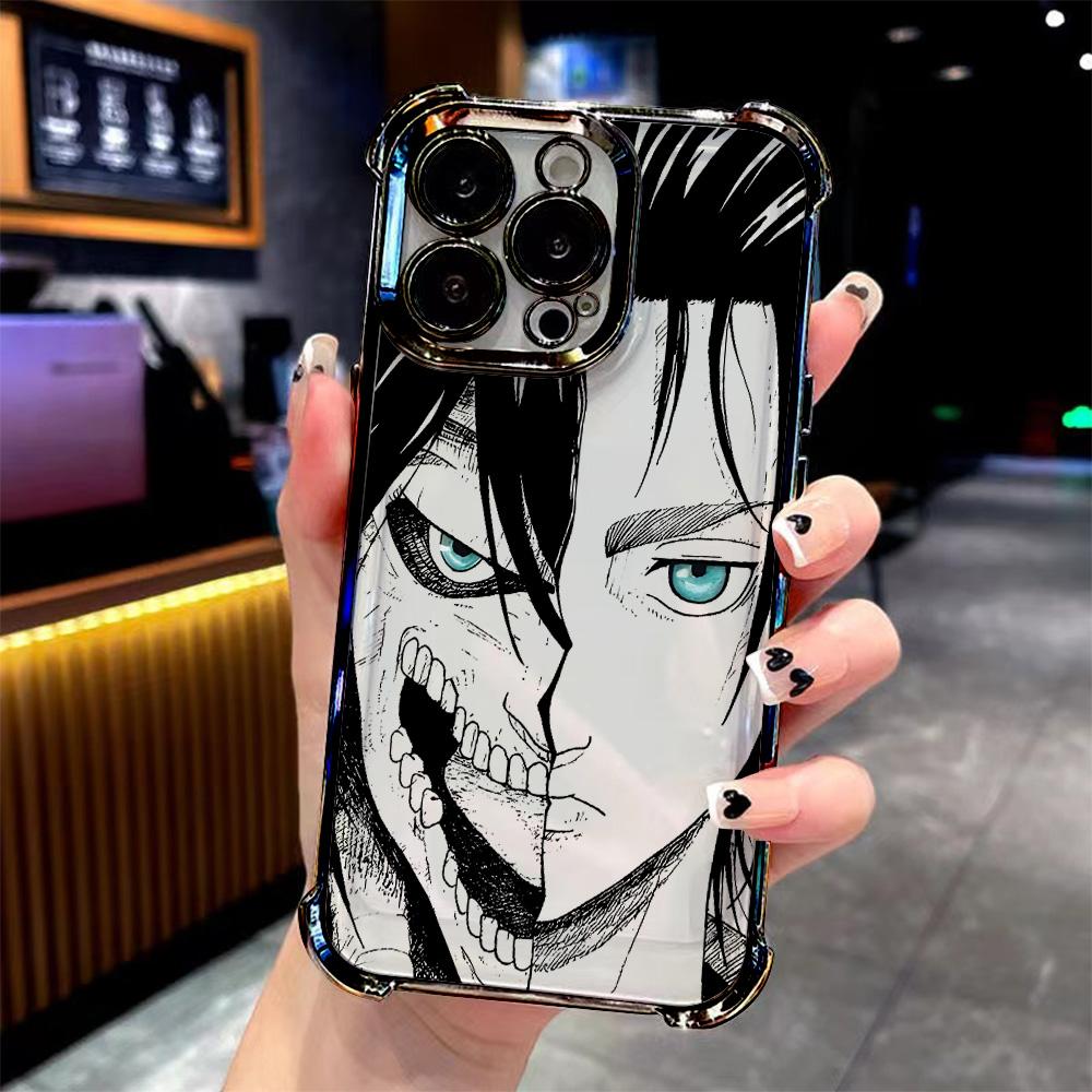 Anime Attack Phone Case For iPhone 17 16 15 14 13 12 11 Pro Max X XR XSMax Mini Air Plus Anti-Fall Airabag On Titan Levi Plating
