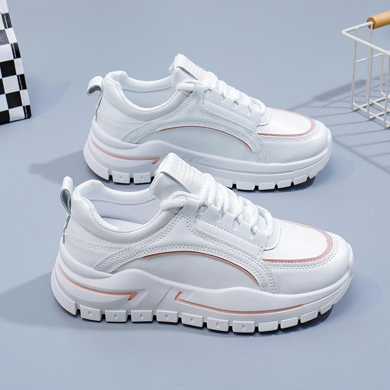 Sports Shoes Women's  Spring New Thick-soled Daddy Shoes Korean Version Round Toe Non-slip Student Casual Shoes