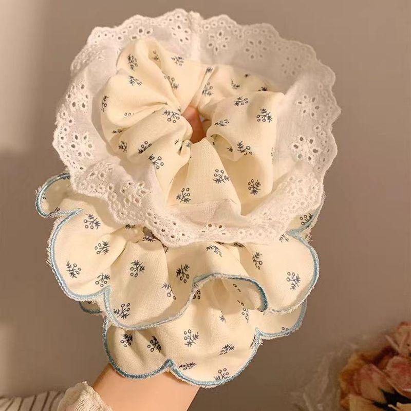 1pc Artistic Style Lace Lace Large Intestine Headband with a High-end and Retro Temperament Hair Accessory