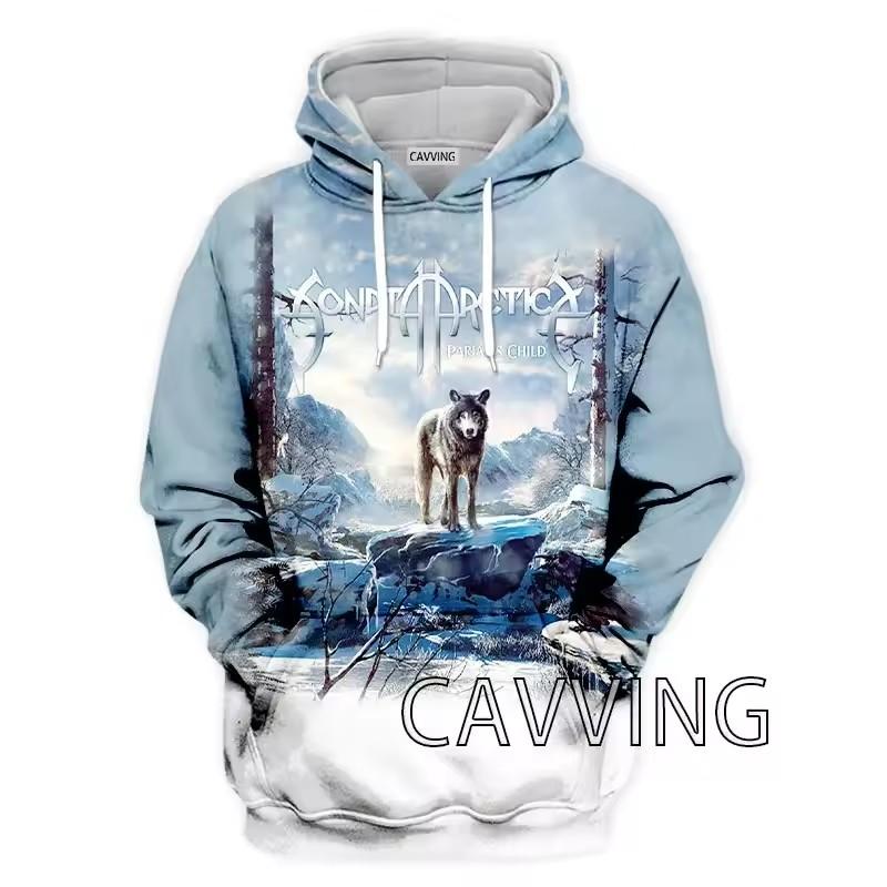 

Модні чоловічі худі з 3D-принтом гурту Sonata Arctica, толстовки з капюшоном, худі в стилі Хараджуку, світшоти, топи, одяг 2XL
