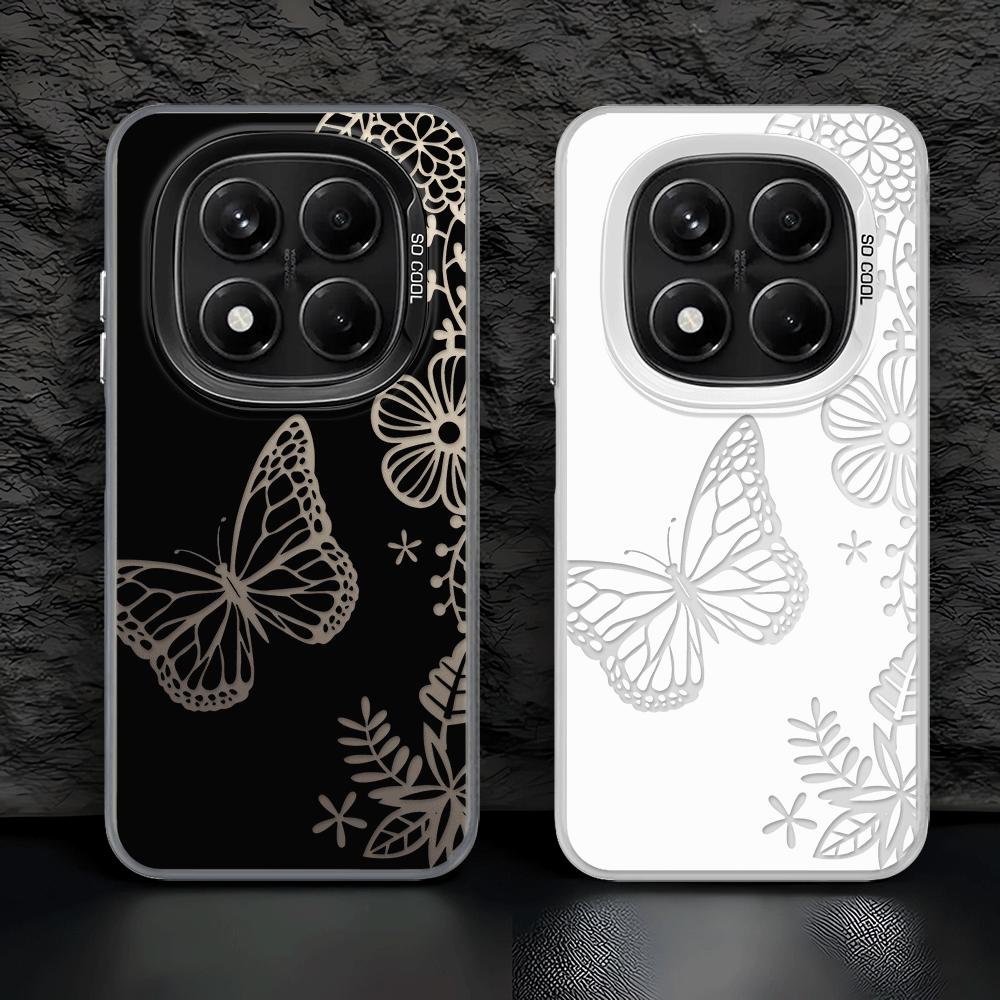 Creative Butterfly Flowers Case for Xiaomi Redmi Note 14 14C 11 Pro A2 A1 12 12C 10 13C Note 13 12 Pro Plus Phone Cover
