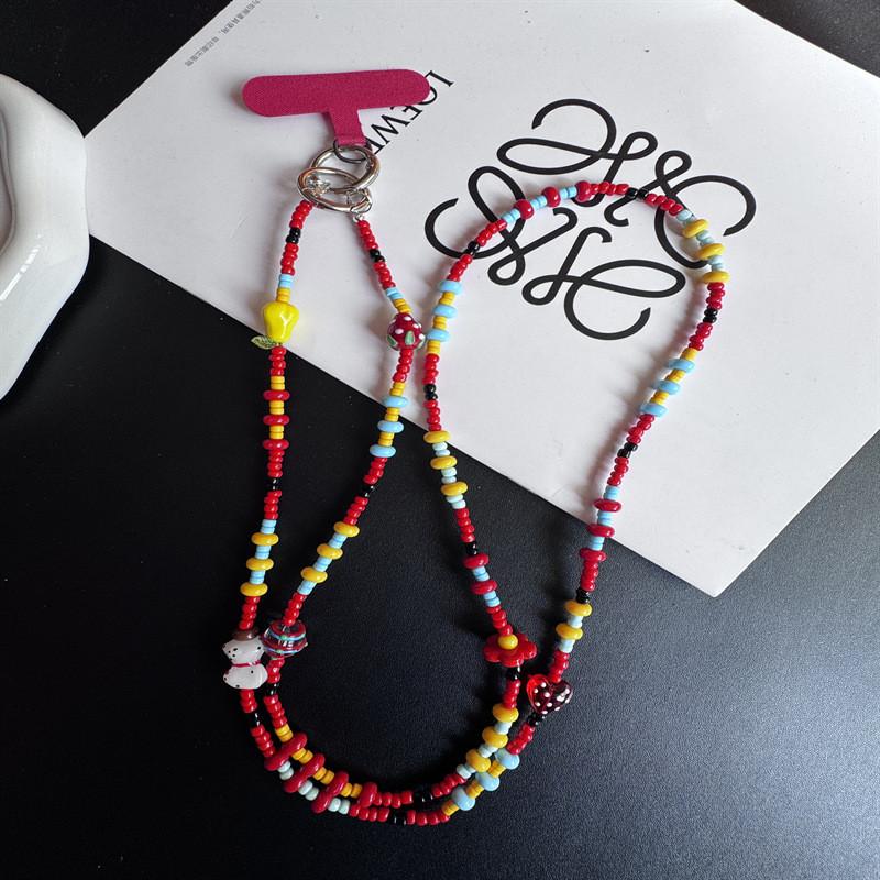 Pvc Colorful Dot Dog Phone Strap With Handcrafted Design For Women And Men