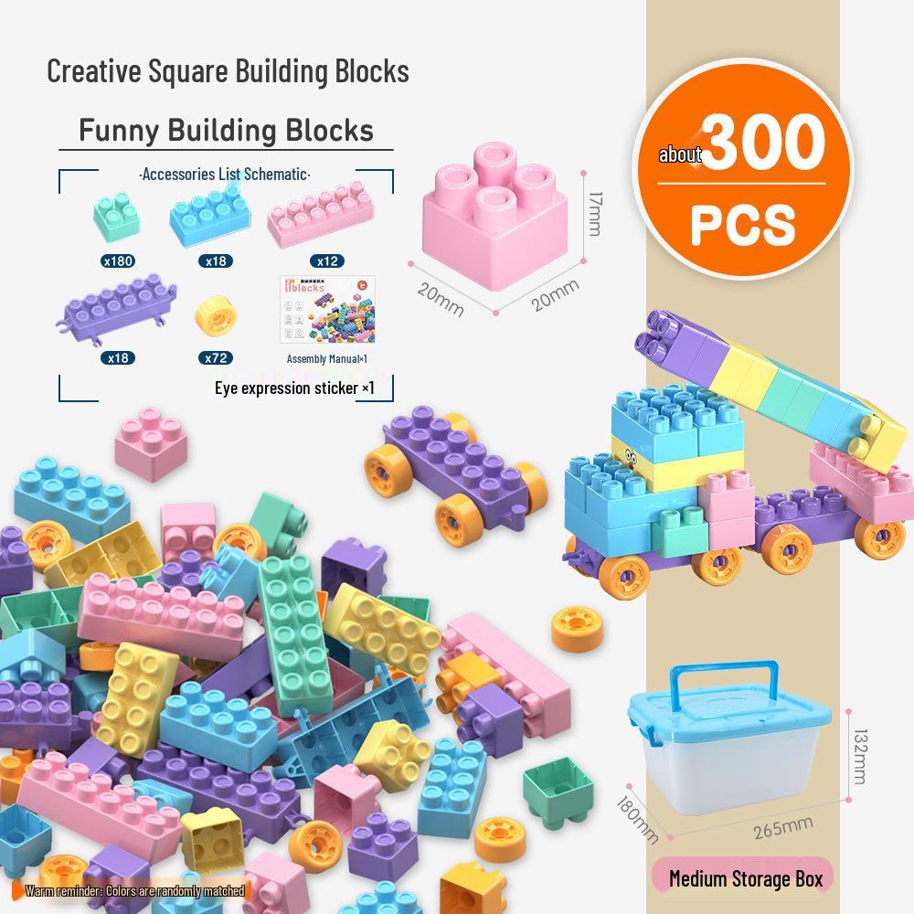 New Dual-Color Children's Building Blocks: Assembled Puzzle & Educational DIY Toys for Early Learning
