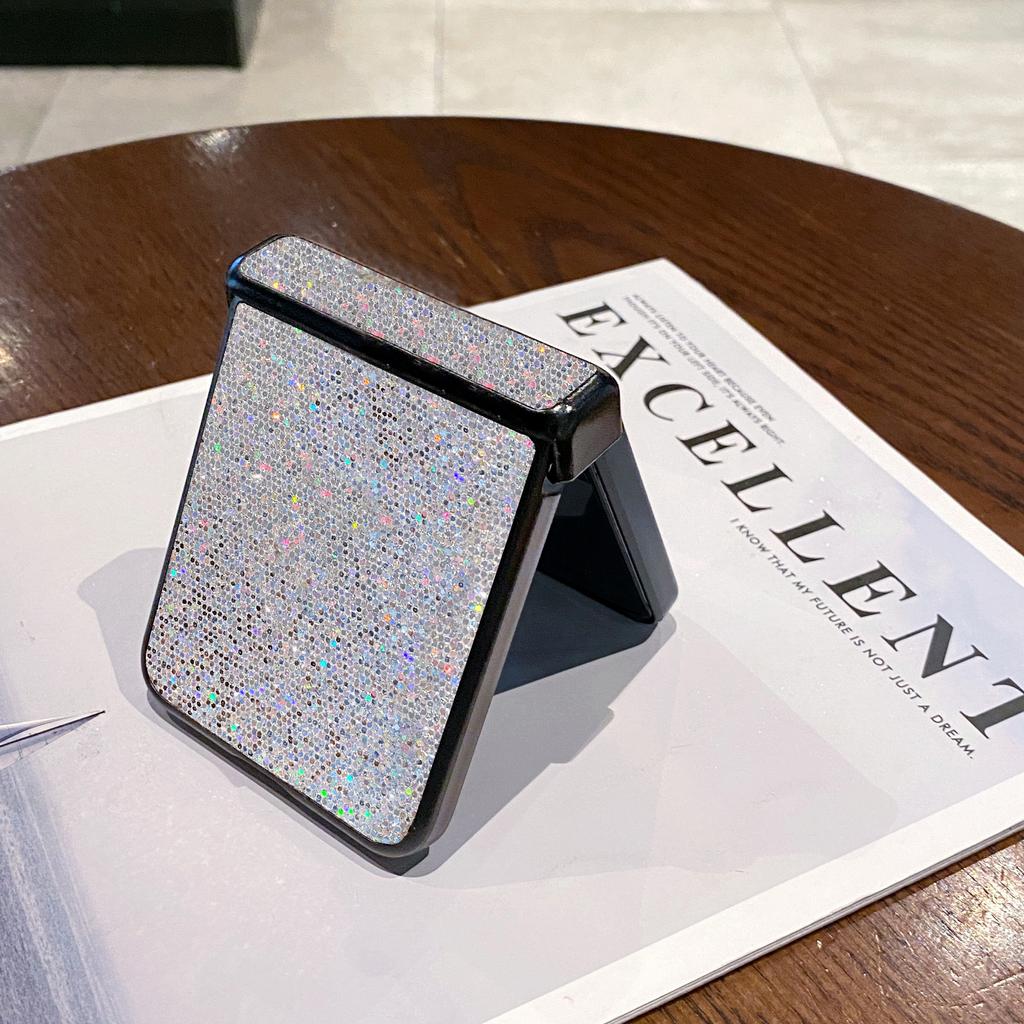 Luxury Glitter Starlit Sky Twinkle Phone Case For Samsung Galaxy Z Flip 7 6 5 4 3 Flip7 FE 3-pieces Hard PC Protective Cover
