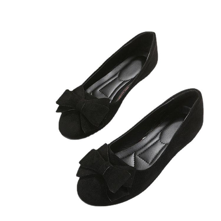 Plus Size Suede Bow Loafers for Women - New 2022 Casual Round Toe Driving Shoes