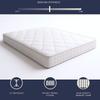 The White Stone Pocket Spring and Memory Foam Mattress | Height 25 Cm | Ergonomic, Fire Retardant, Hypoallergenic