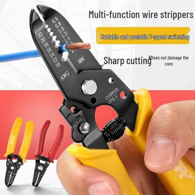 Multi-Functional Wire Stripper and Crimping Tool: Electrician's Stripping, Cutting, and Cable Pliers.