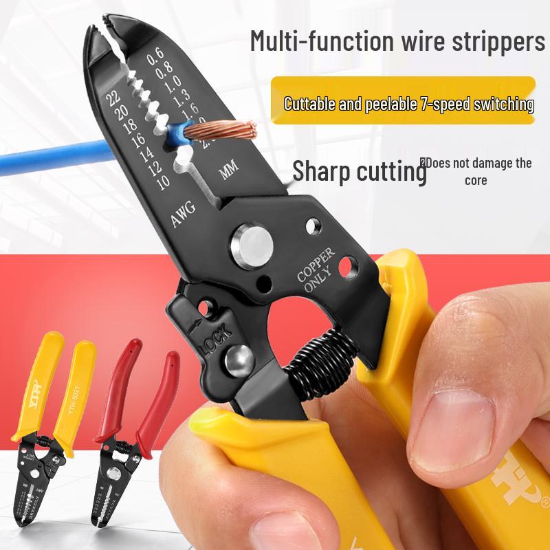 Multi-Functional Wire Stripper and Crimping Tool: Electrician's Stripping, Cutting, and Cable Pliers.