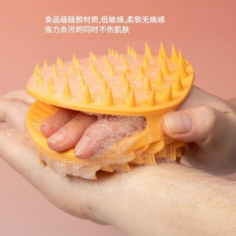 Double Sided Silicone Bath Brush For Gentle Exfoliation And Deep Cleansing With Ergonomic Handle