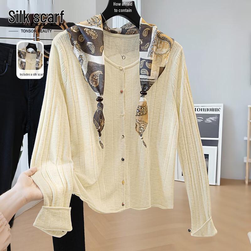 Women s Solid Color Wool Blend Knit Cardigan M