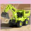 Inertia Bulldozer And Excavator Toy With Alloy Shovel For Kids Construction Play