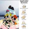 1pc Powerpuff Girls Friendship Flannel Throw Blanket Lightweight Soft Warm All Season Blanket for Sofa, Bed, Travel,L1028129