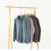 Korean Fashion Men Tops Spring/Autumn Daily Casual Long Sleeve Pure Cotton Shirts Square Collar Corduroy Solid Color Shirt Simple Style Men Clothing