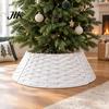 Christmas Tree Collar Handwoven Rattan Collar, Natural Brown Base Skirt, Decorative Indoor Ornament Wicker Stand Cover for Home Office Floor