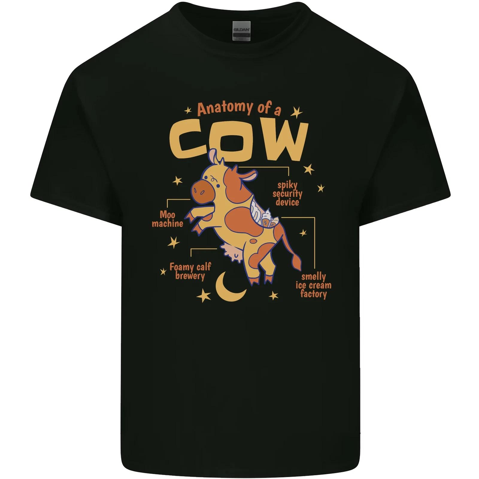 Anatomy of a Cow Funny Kids T-Shirt Childrens 2XL