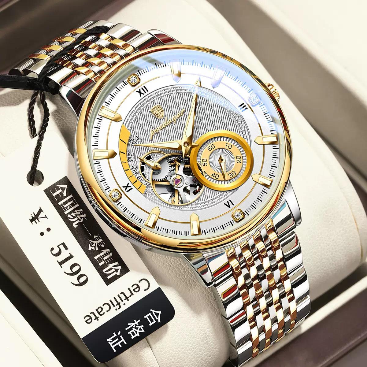 Swiss Men s Automatic Tourbillon Waterproof Luminous Business Watch