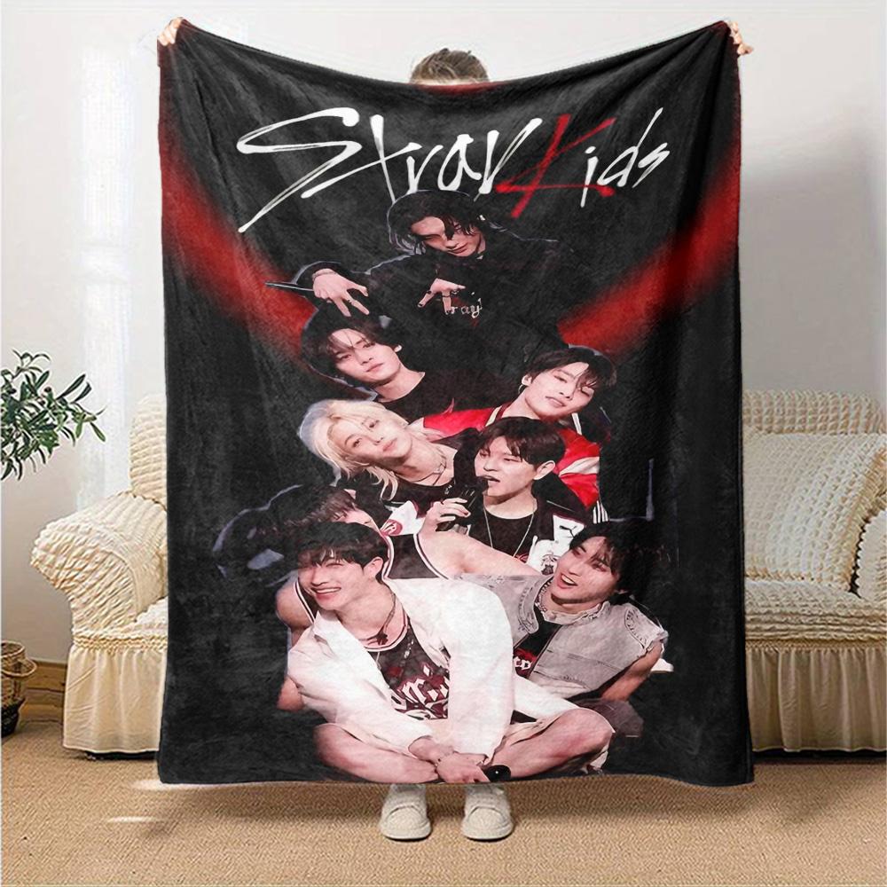 Stray Flannel Blanket Super Soft Warm Cozy Blanket for Sofa Bed Office Travel All‑Season Home Decor Gift