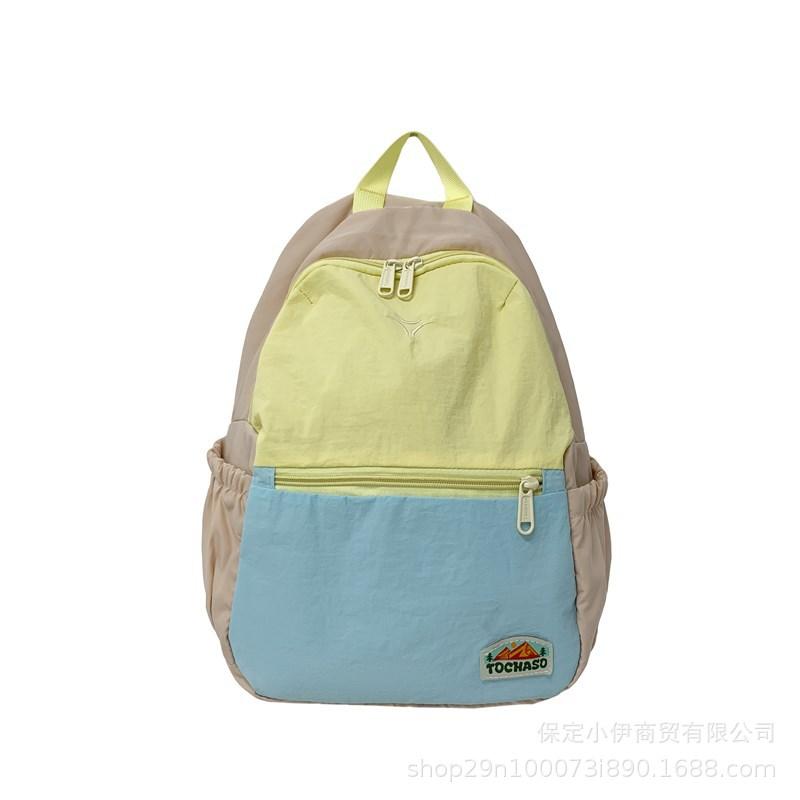 Schoolbag New Student School Bag 1011 New Boys and Girls Large Capacity Backpack Small Fresh Contrast Color Lightweight Backpack