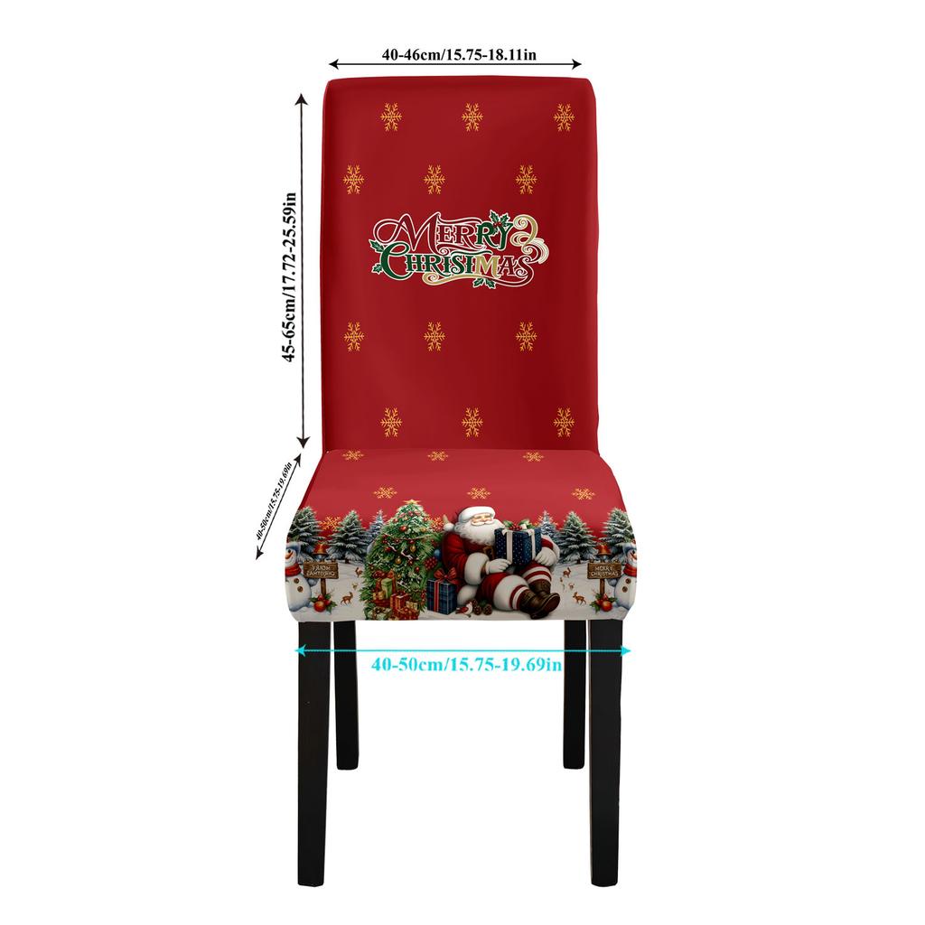 Świąteczny pokrowiec na krzesło z nadrukiem cyfrowym elastyczne pokrowce na krzesła pokrowiec na krzesło biurowe na bankiet Hotel Home Xmas Decor