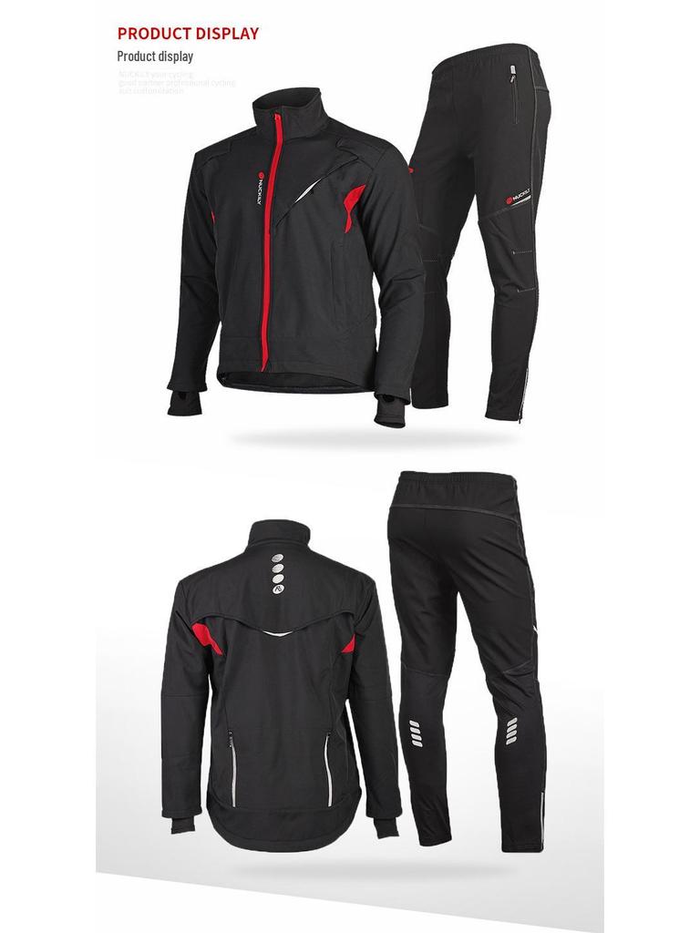 NUCKILY Unisex Winter-Radanzug - Winddichte Fleecehose für Wärme und Mountainbiking