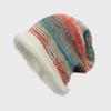 Women's Trendy Mixed Color Baotou Hat - Warm, All-Match Cold Protection for Large Head Circumference in Autumn & Winter