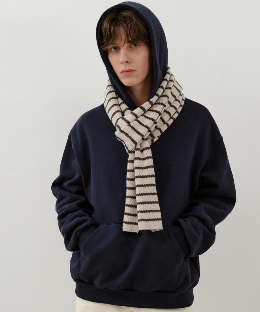Snug Button Henley Neck Hoodie_Navy(W25-Tp47)