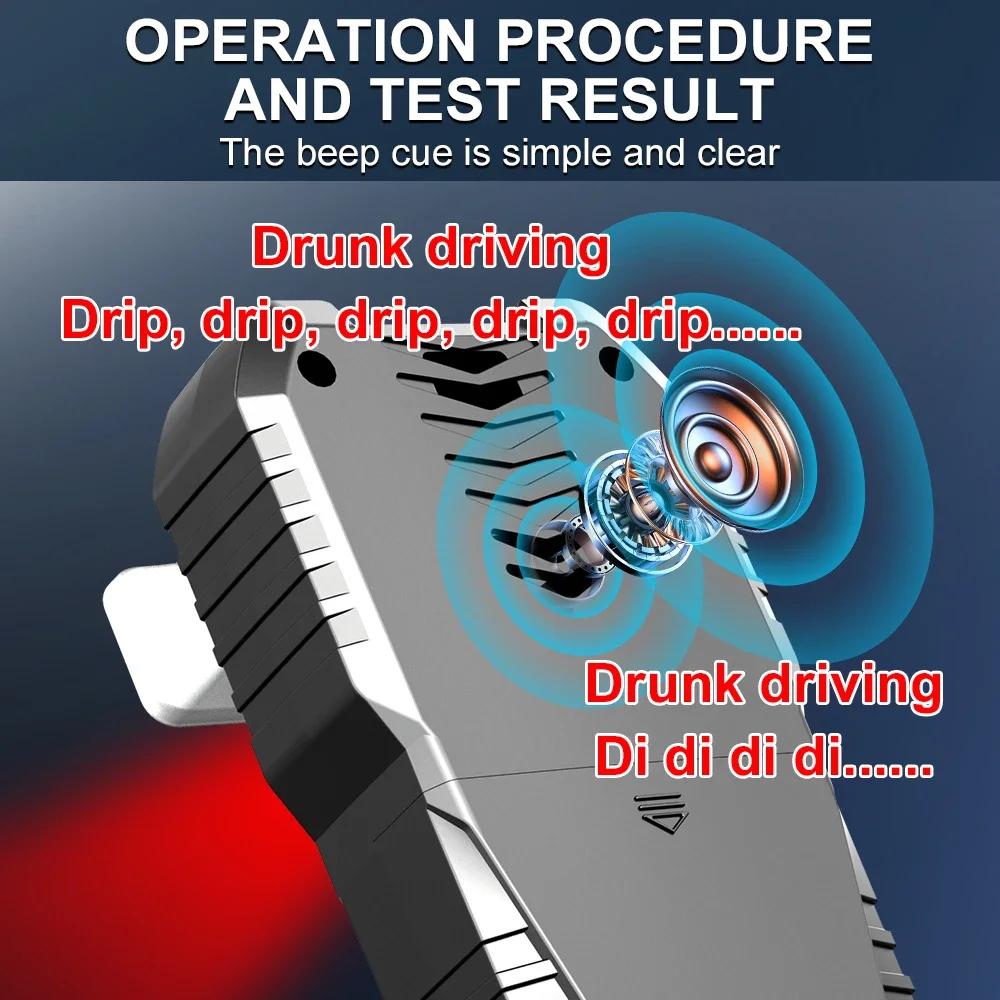 New Portable Alcohol Tester with Voice Broadcast LCD Display Breath Alcohol Analyzer Breathalyzer Drunk Driving Checker for Personal